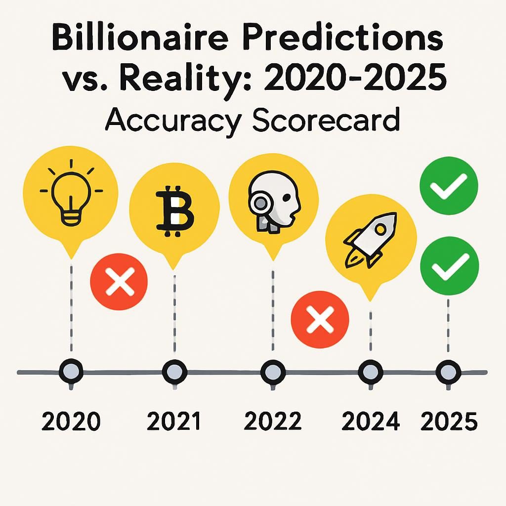 Billionaire Predictions vs. Reality: 2020-2025 Accuracy Scorecard