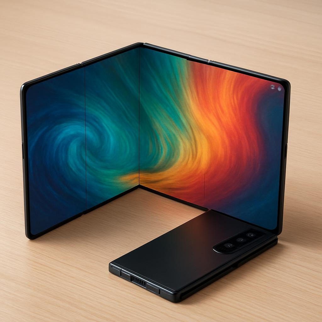 Tri-Fold Foldable Cellphone